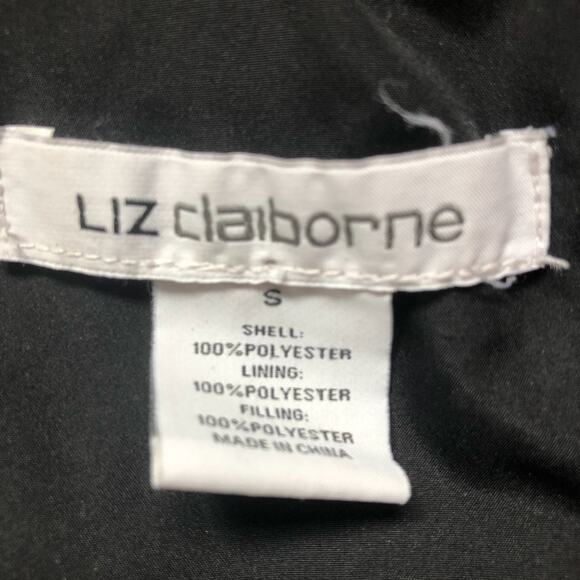 Liz Claiborne black puffer vest pockets size small - Picture 5 of 5